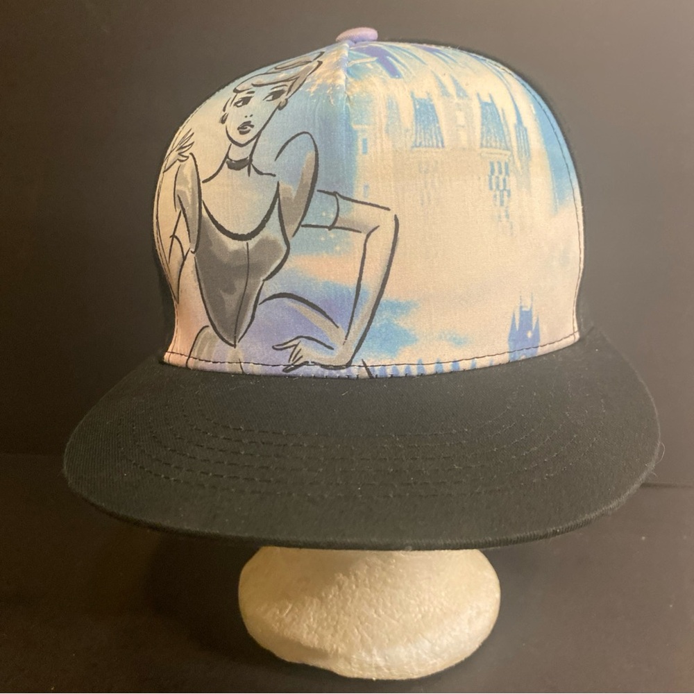 NWT Disney Cinderella Waiting for my Prince Charming Snapback Flat Brim Bill Hat